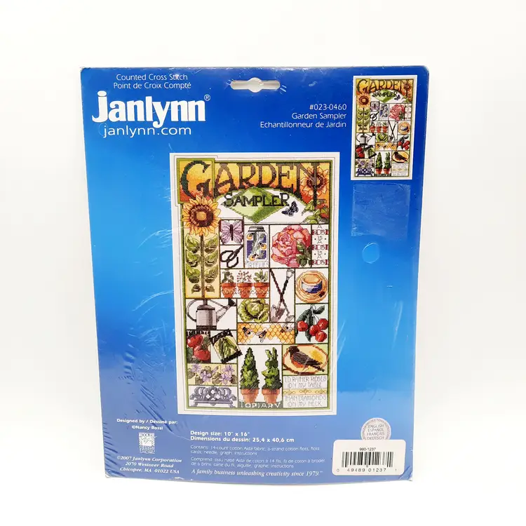 Janlynn Garden Sampler Cross Stitch Kit