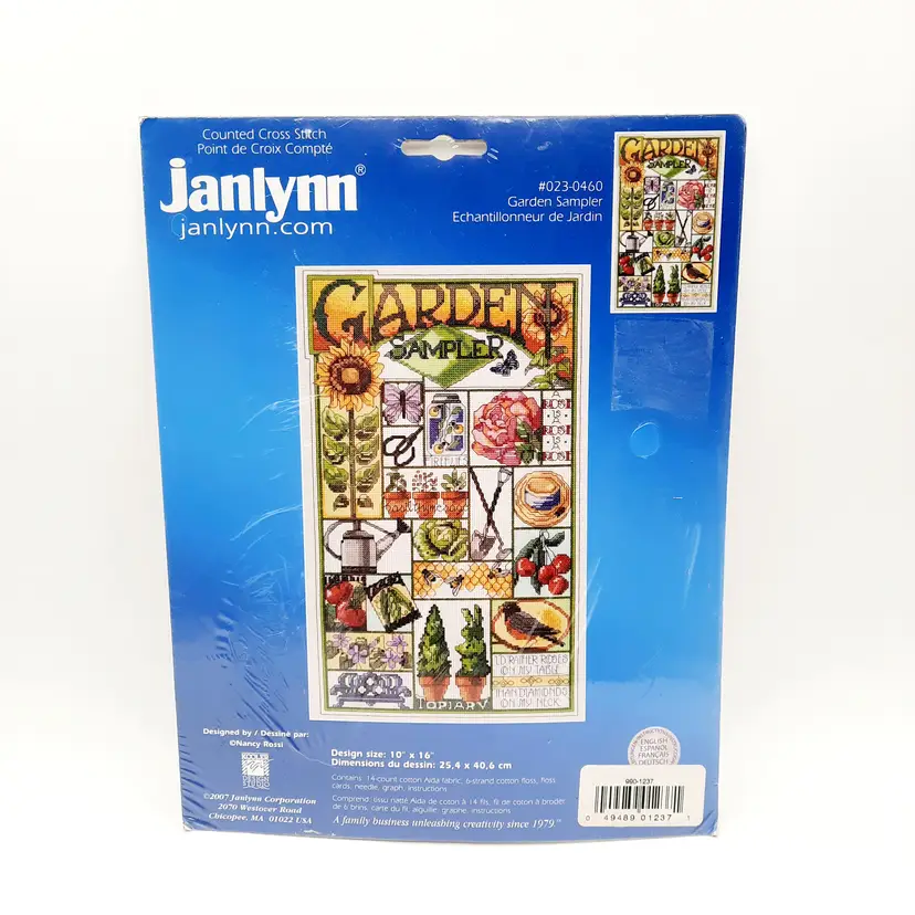 Janlynn Garden Sampler Cross Stitch Kit
