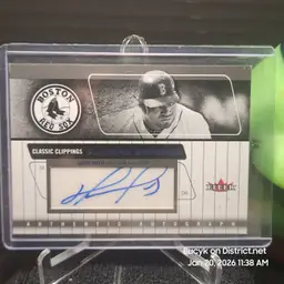 2005 Fleer Classic Clippings Auto - David Ortiz Boston Red Sox PR19