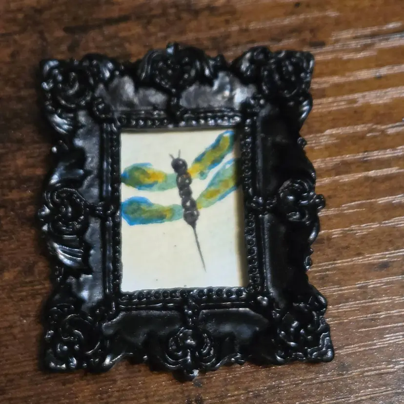 Dragonfly Watercolor Frame Magnet