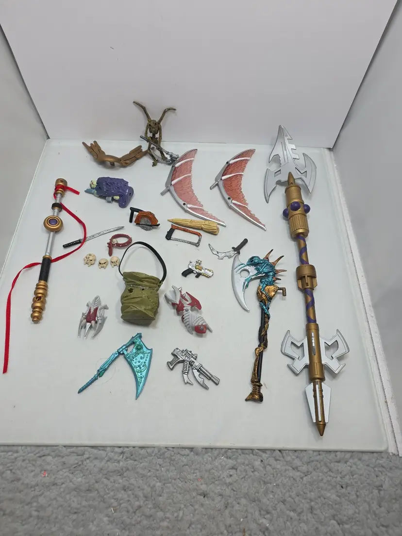 Vintage Todd McFarlane Spawn Weapons & Accessories Mixed Lot Of 23 (N)
