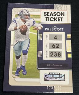 Dak Prescott 2021 Panini Contenders Season Ticket Parallel /199 #25 Dallas Cowboys