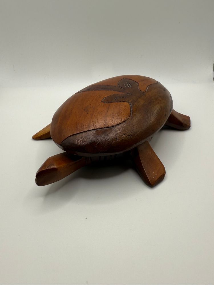 Wooden Turtle Trinket Box