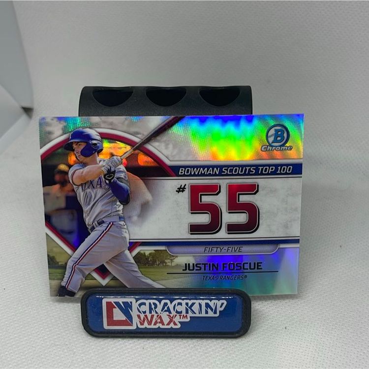 2023 bowman chrome Top 100 justin foscue Texas Rangers