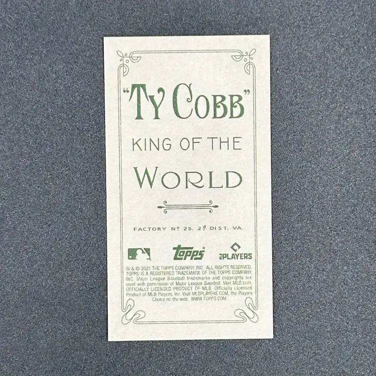 2021 Topps 206 Omar Narvaez Ty Cobb King of the World 1/1 Brewers Free Ship