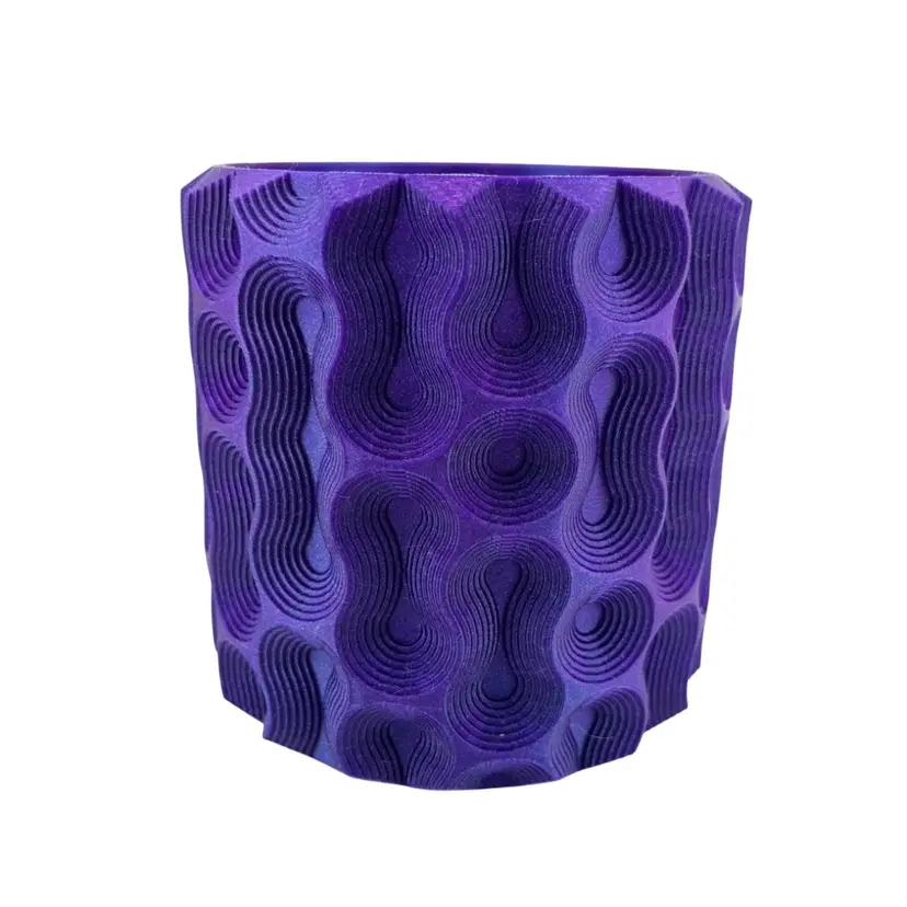 4.25 inch Groovy planter w/hidden drip tray & removable planter bottom 🧙🏼‍♀️🌀