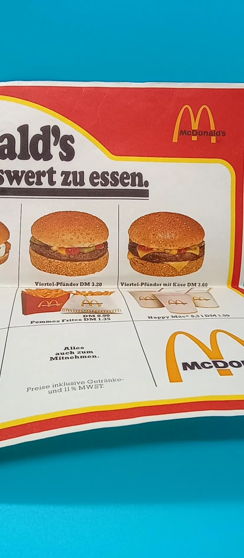 Vintage McDonald's German Ephemera