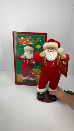 Jingle Bell Rock Animated Musical Dancing Santa Claus w/Box 1st Ed. 1998 -VIDEO