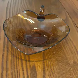 MCM Amber Crackled Nappy Dish