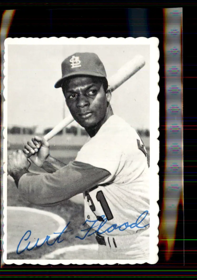 Curt Flood 1969 Topps Deckle Edge #28 - St. Louis Cardinals - (pk5-31)