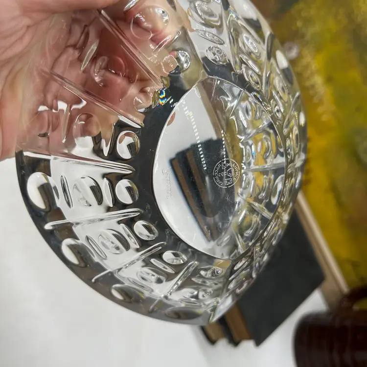 Baccarat France Crystal Bowl Equinox Pattern AS IS