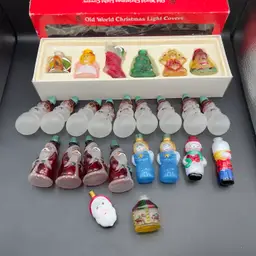Large Lot Of Strand Light Covers Christmas Old World Avon Other Variety