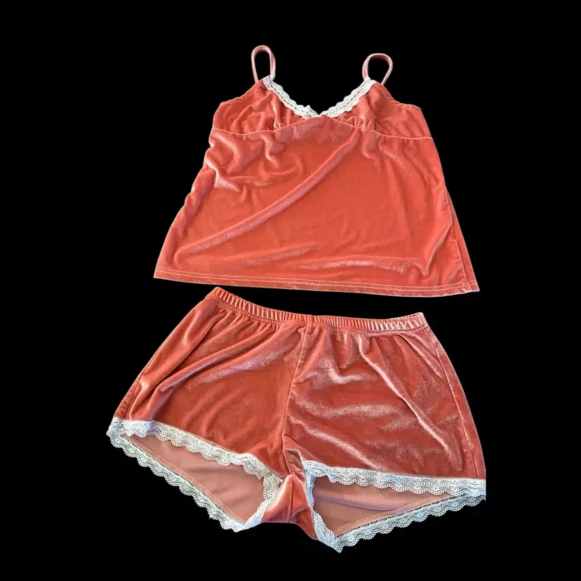 2 Pc Coral PJ’s Short Set