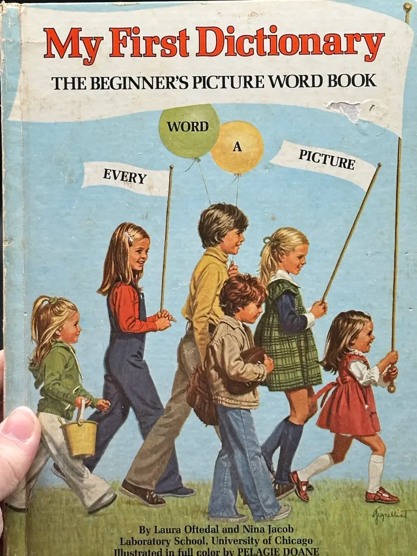 Vintage, My First Dictionary, The Beginners Picture Word Book Hardcover 1976
