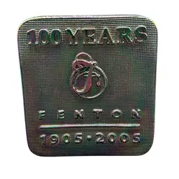 Rare Fenton 100 Year Anniversary Carnival Glass Logo