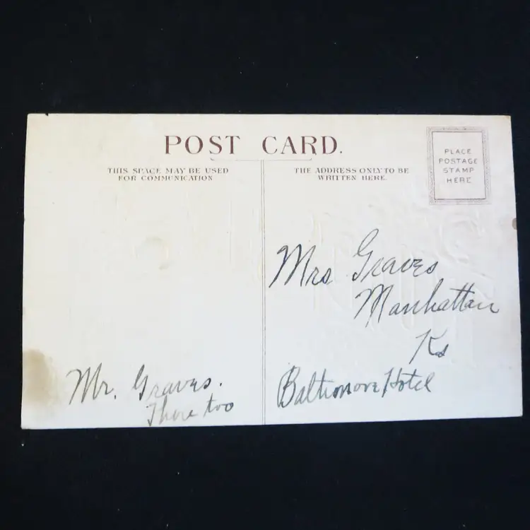 Antique Reminder Card Divided Back With Message 1900s