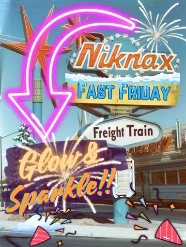 Fast Friday Freight Train Glow & Sparkle!!
