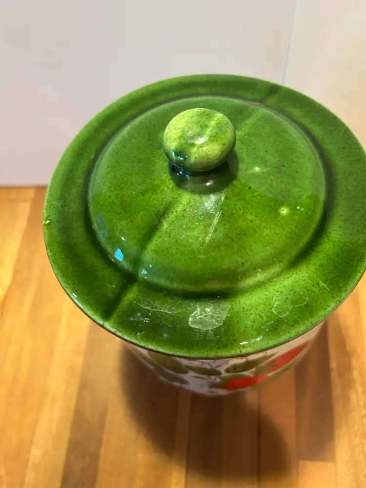 Vintage 2000 McCoy Strawberry Fields Canister With Lid