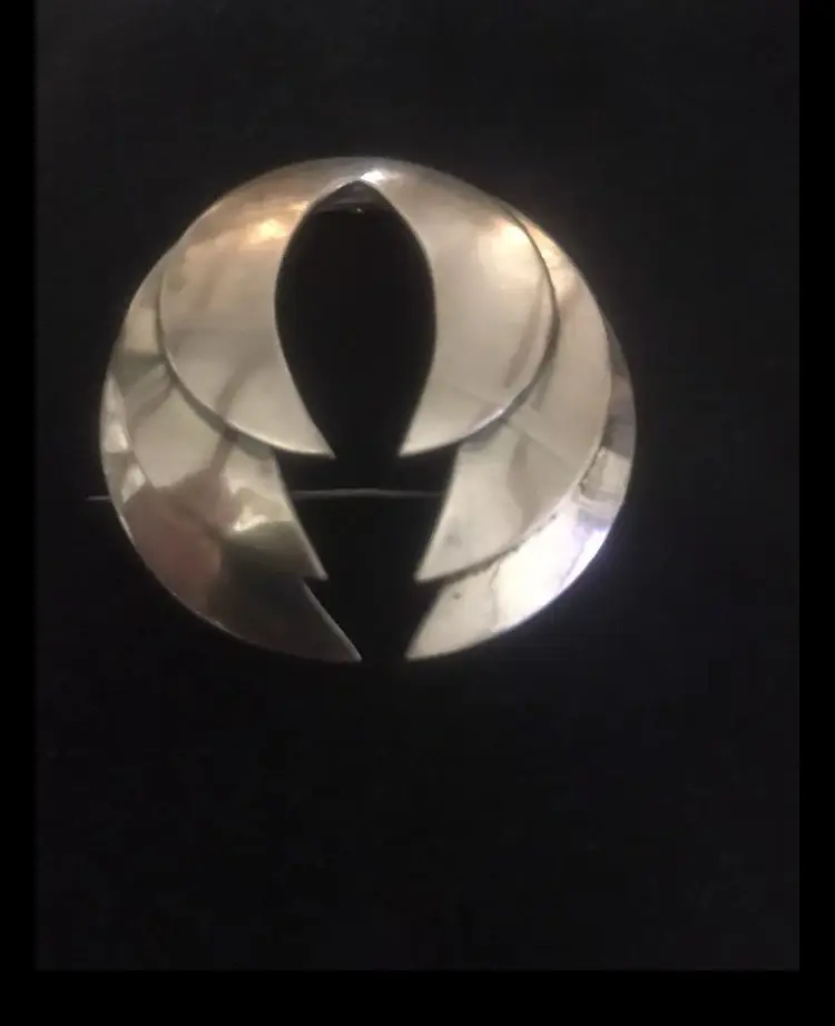 Vintage Mexican Sterling Silver Brooch Hallmarked “Conjoined HT” Eagle #20