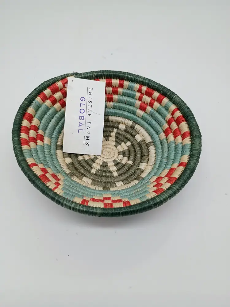 Handwoven Sisal Coil Basket Bowl by Thistle Farm Global NWT