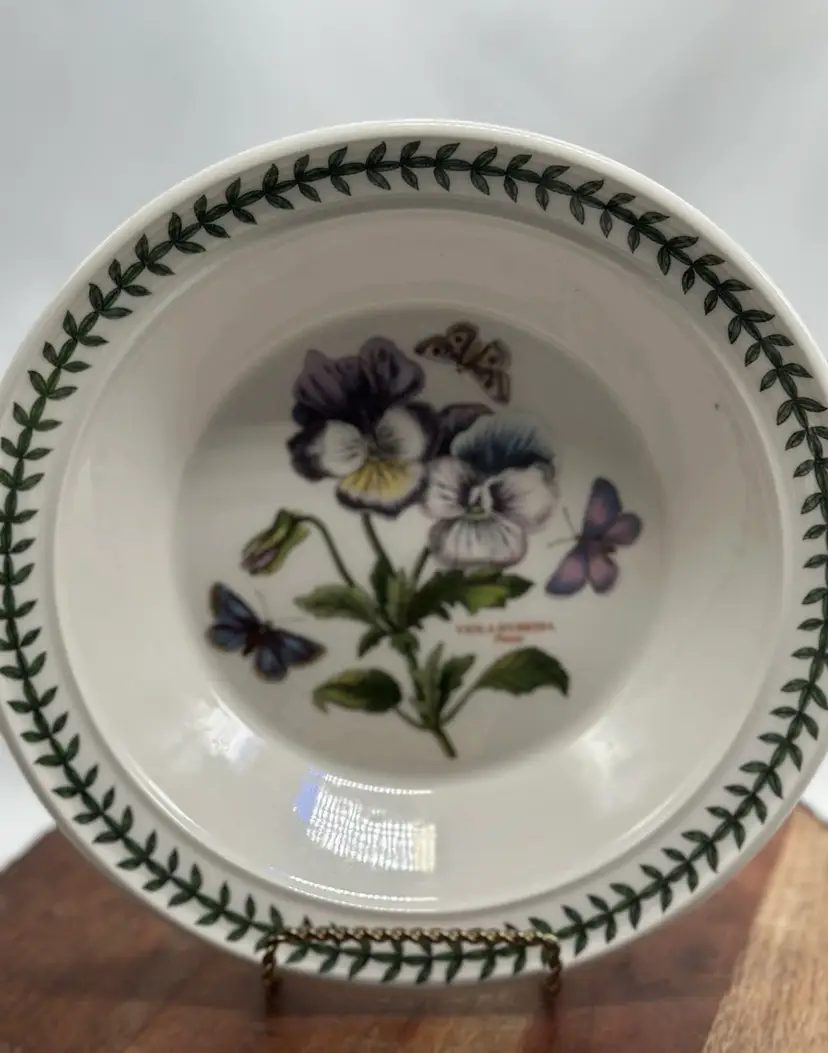 Portmeirion Salad Dinner Bowl Botanic Garden Viola Hybrida Pansy Replacement