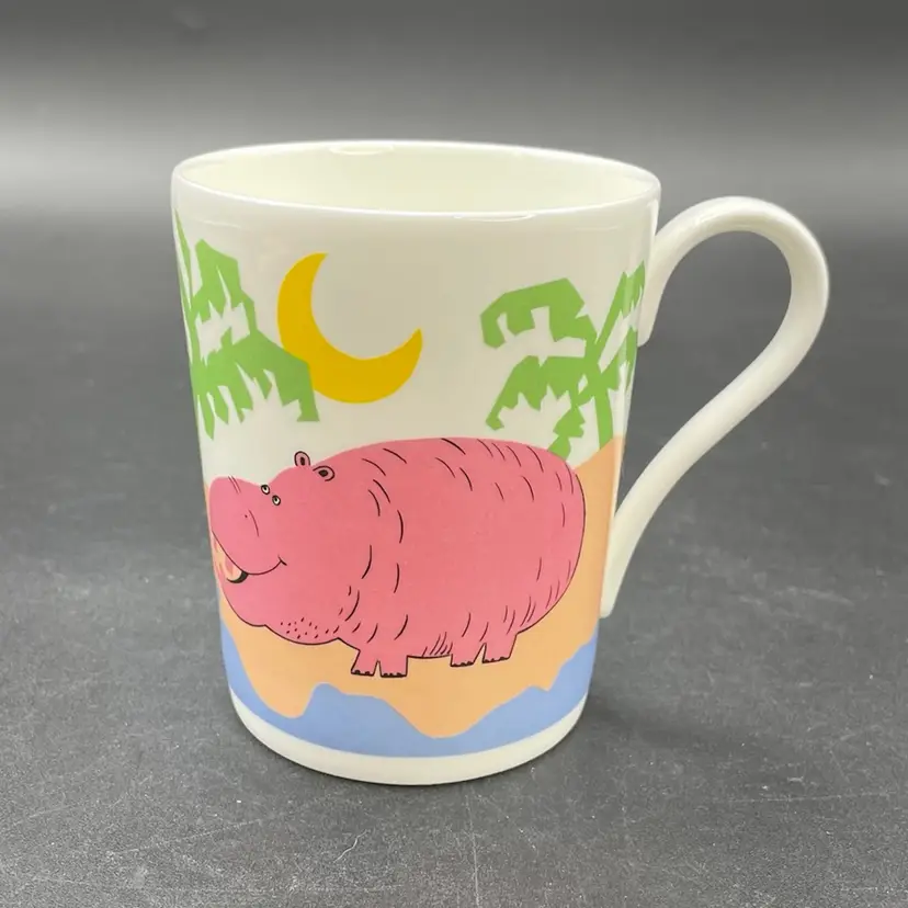 Studio Nova Hippo Hippopotamus Family Ties Mug Cup Bone China Vintage Kitchen