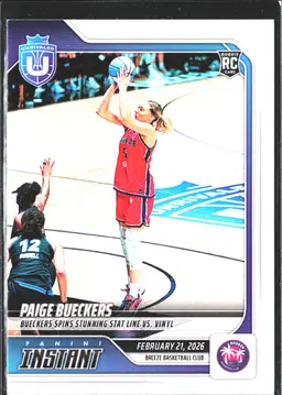 Paige Bueckers Short Print Panini Instant Rookie Card - Breeze Basketball Club Unrivaled Only 994 Made