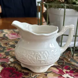 USA Ironstone Footed Creamer