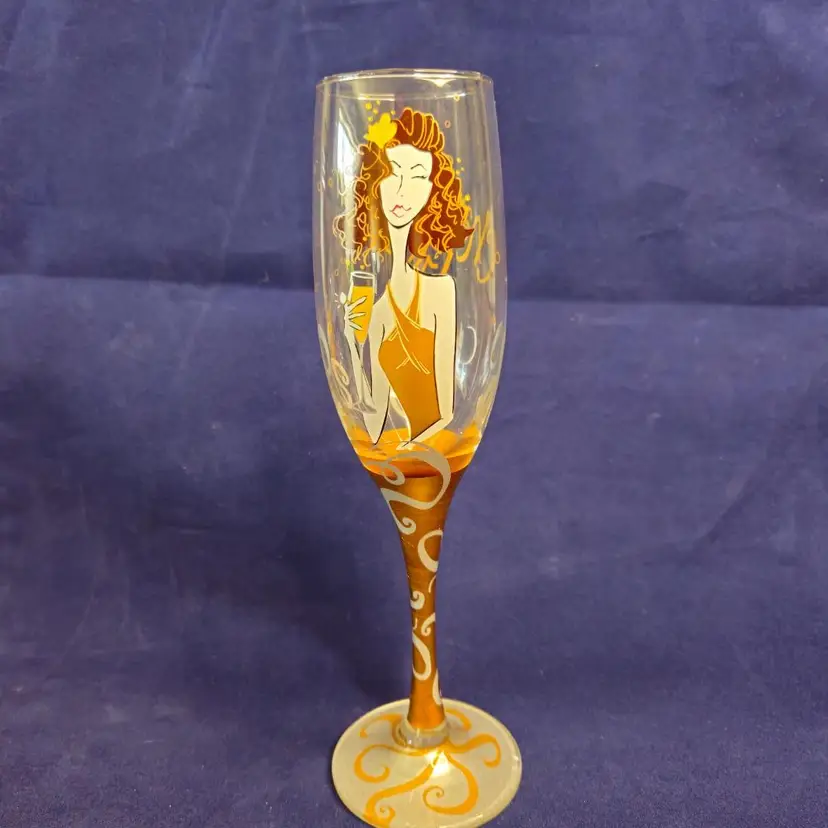 Hunnies & Hotties Champagne Girl Champagne Glass