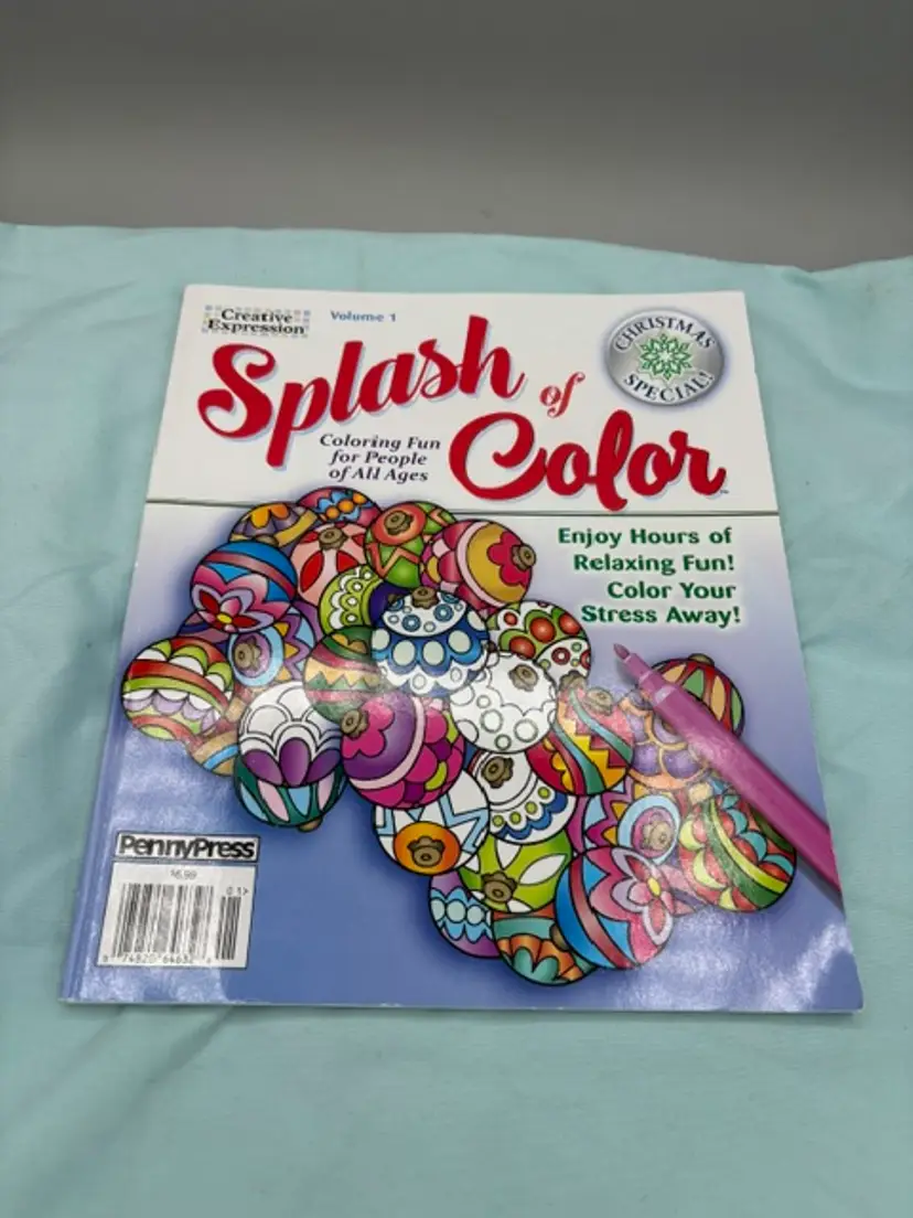 Creative Expression Splash Of Color Christmas Special 2015 Coloring Book..1-5