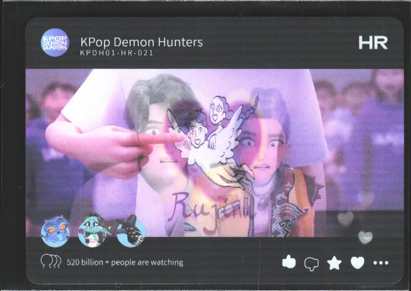 Rumi Jinu RuJinu Fan Art Scene KPop Demon Hunters Trading Card HR-021