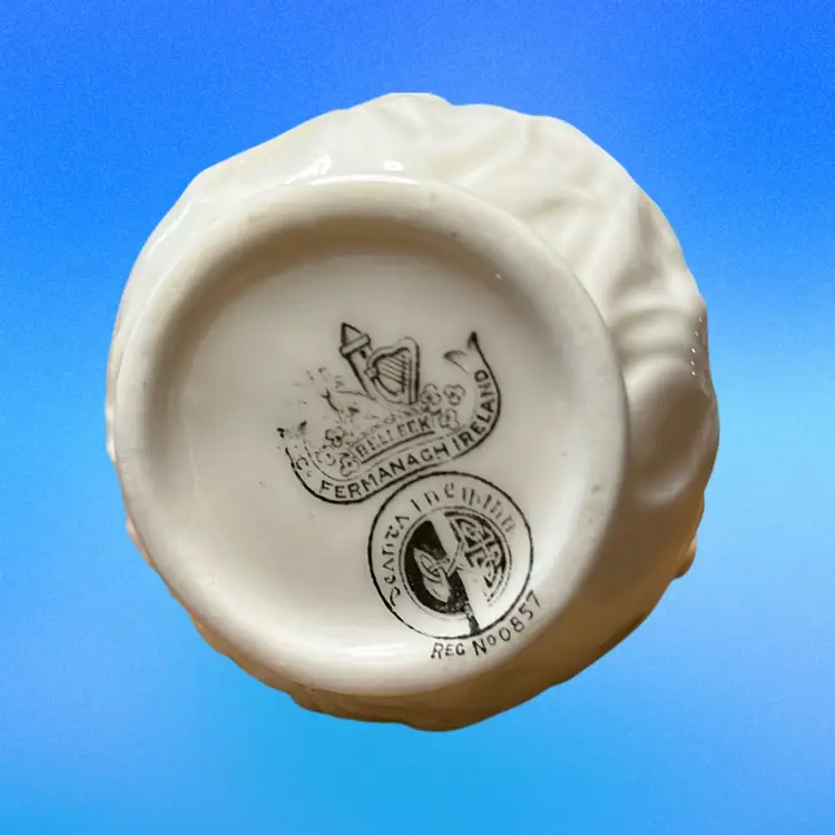 16. Belleek Pottery Ireland Black Mark Creamer