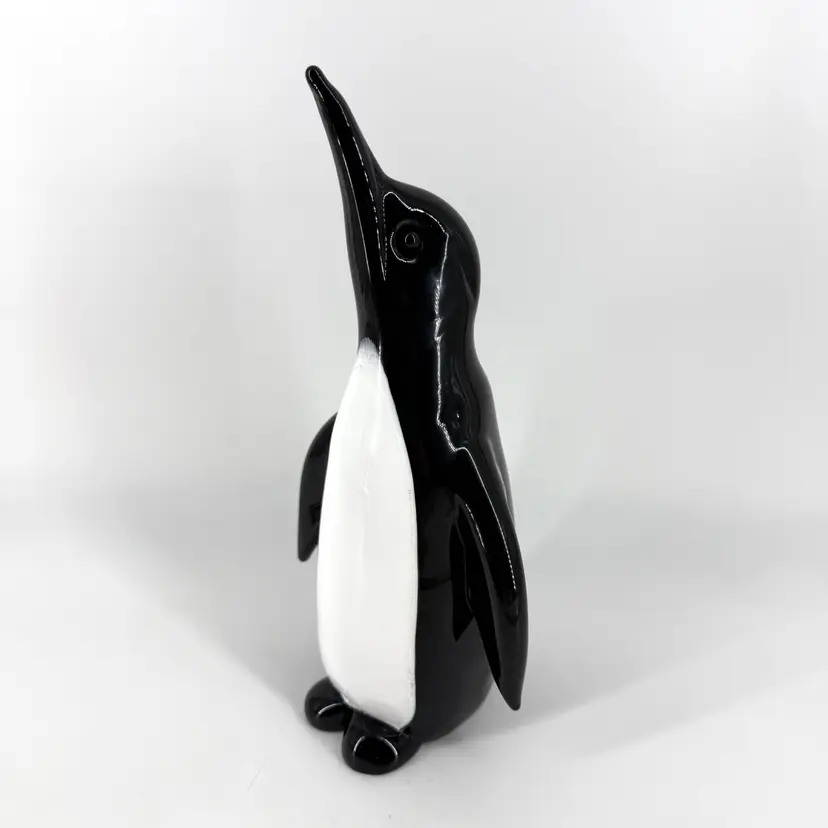 Seguso Murano Art Glass Black And White Penguin for Luxardo