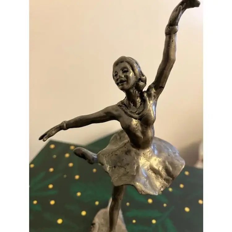 Vintage B.Z. Boobis Pewter Ballerina Figurine, Signed