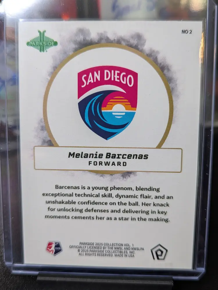 2025 Parkside NWSL Vol 1 Melanie Barcenas Indomitable San Diego Wave