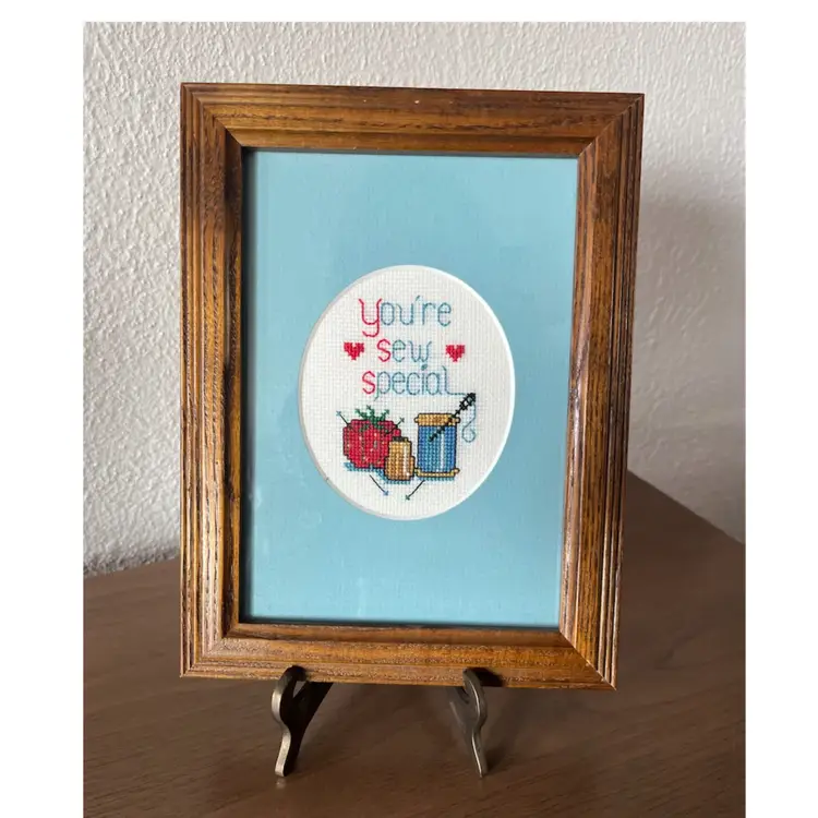 Professionally Framed Counted Cross Stitch Sewing Sew
