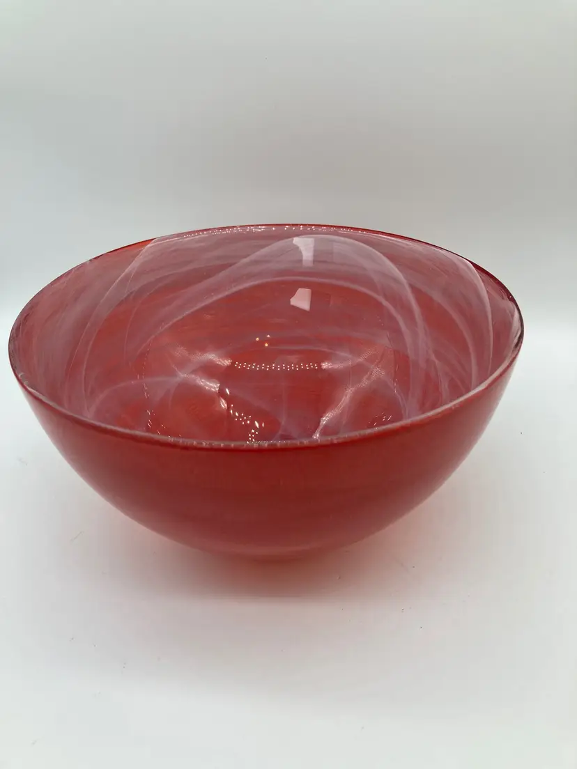 Kosta Boda Red and White Bowl, UFFDA Fine Scandinavian Shop in USA