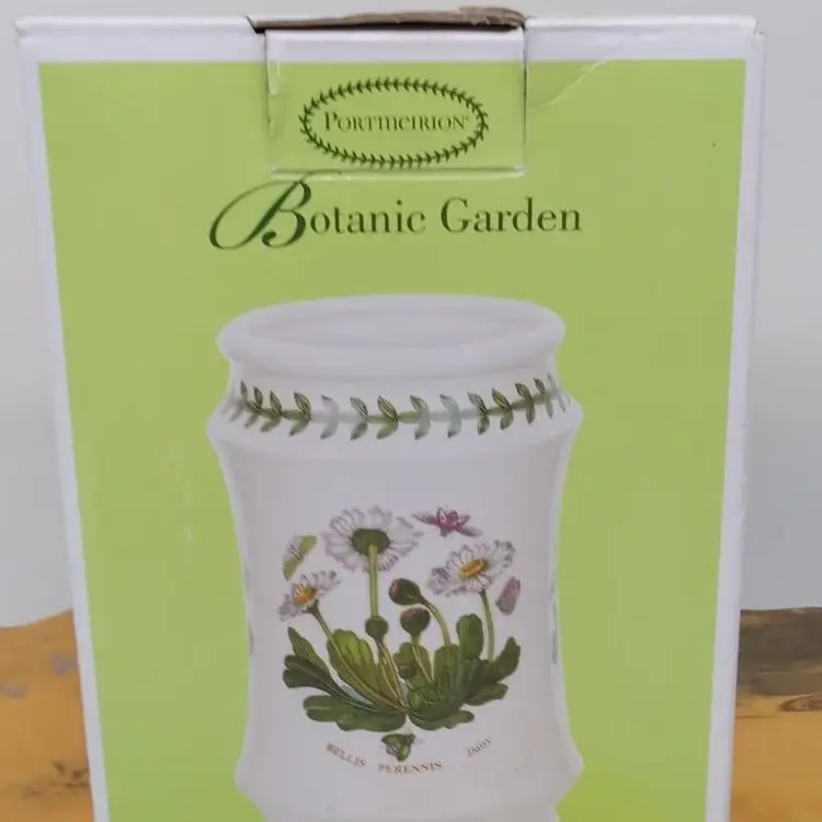 Portmeirion utensil jar, Botanic Garden, daisy pattern, NIB