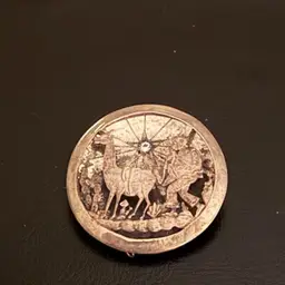 Vintage Brooch - Man With Llama