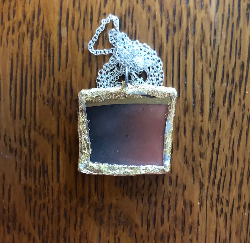 Oodelally Shop Artisan Made Sunset Pendant Three Crown China Plate 1.25in x 1in