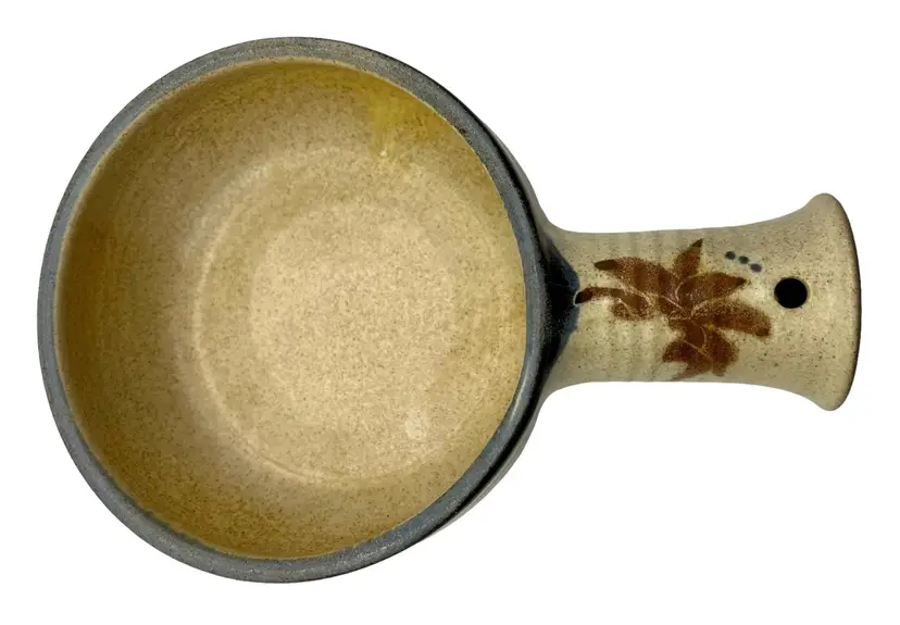 Vintage Kalapuya Pottery Oregon Stoneware Signed Soup Pot Pan Handle 8.75β