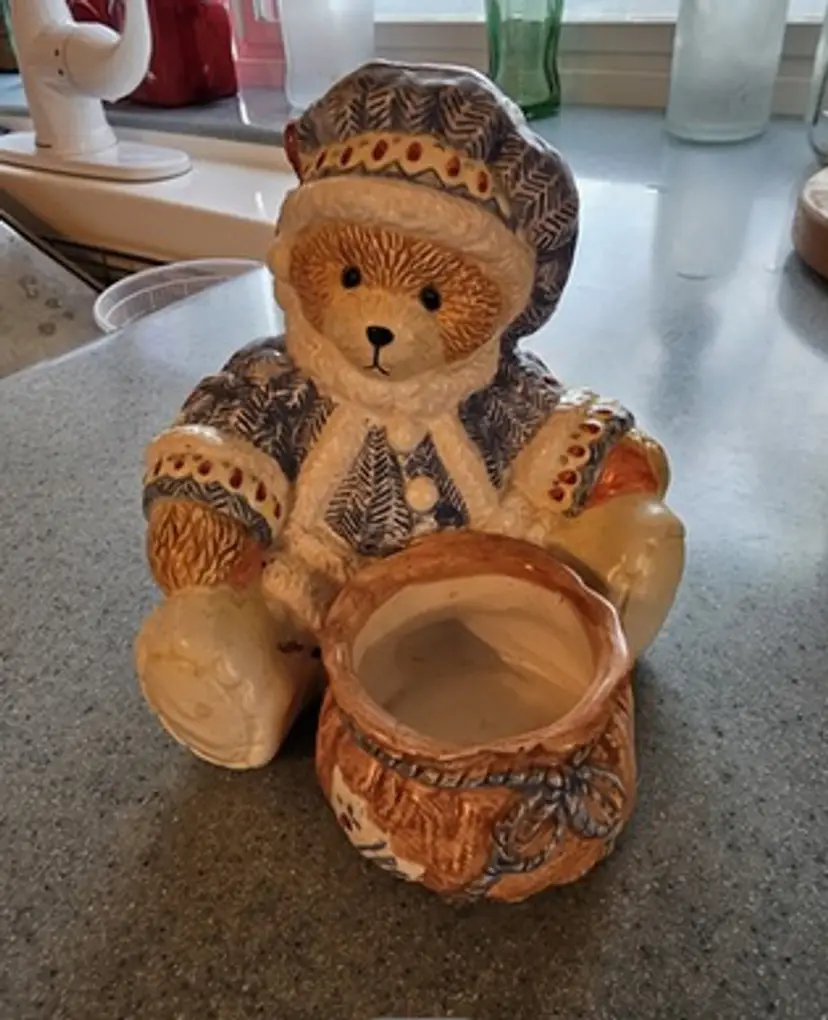 Cherished Teddies Collection. Votive Holder Vintage 1996 Bear