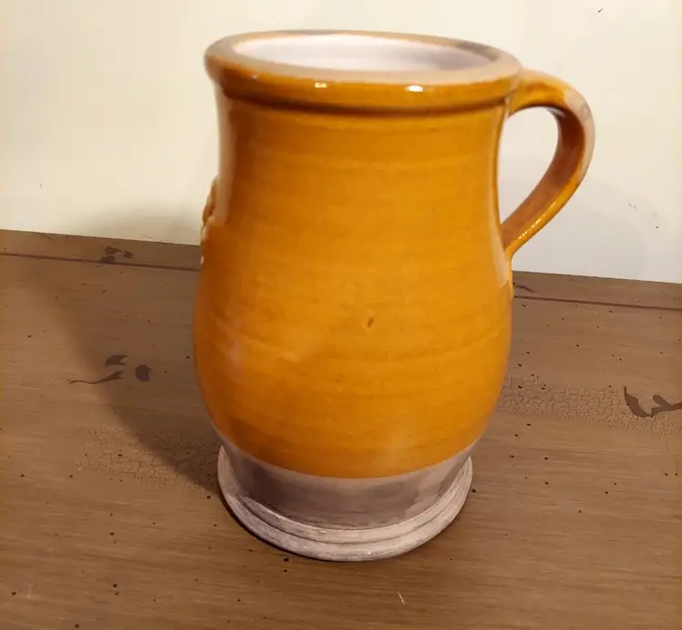 Rowe Pottery Yellow Stoneware Pitcher