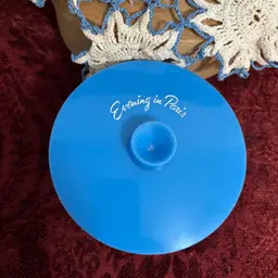 J-Vtg Plastic Evening In Paris Powder Box With Puff No Powder Filled With Vintage Goodies