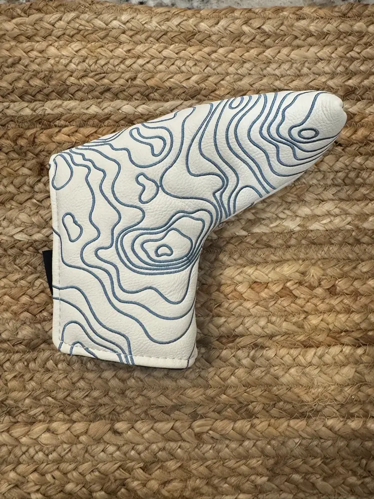 Blue Ridge Golf Co. Pure White & Carolina Blue Embroidery Topographic 2.0 Edition Blade HC