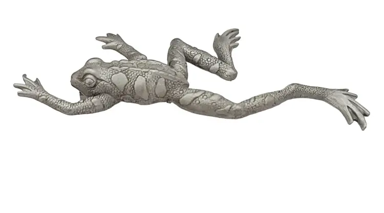 JJ Jonette Jewelry Silver Tone Frog Brooch Pin, Signed K190