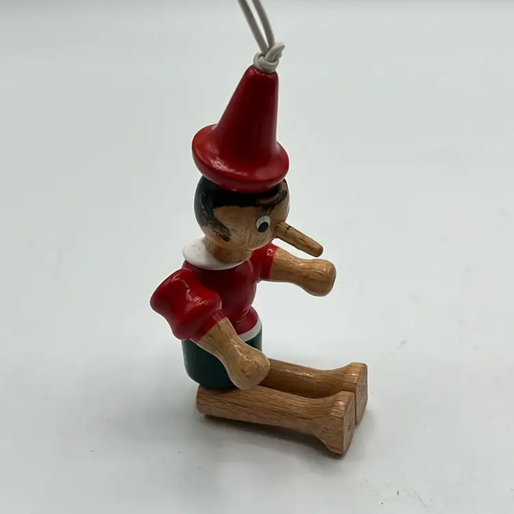 Italian Maestro Geppetto Pinocchio Wooden Ornament