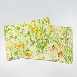 Pair Of 1970’s Standard Sized Butterfly Pillow Cases By Bibb