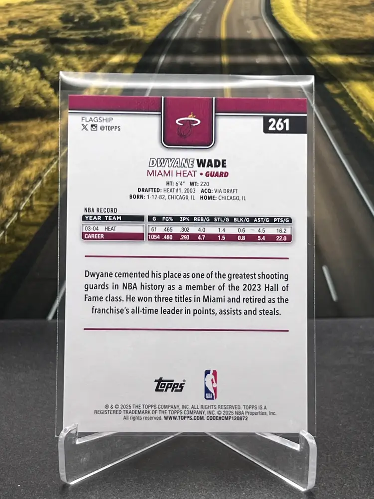 Dwyane Wade 2025 Topps Black /10 SSP