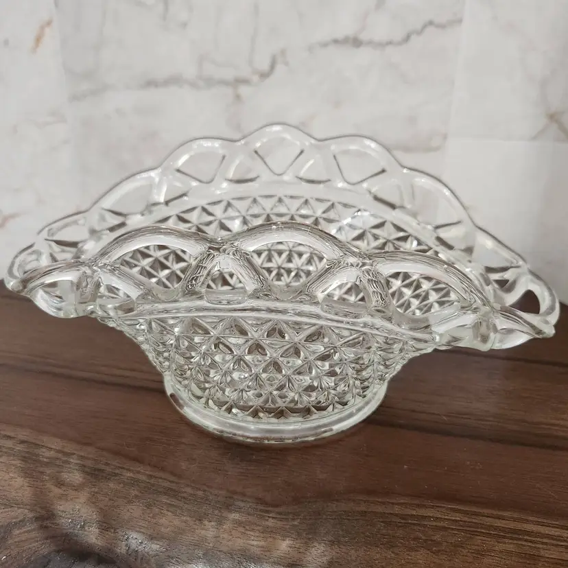 Imperial Glass Clear Open Lace Bowl